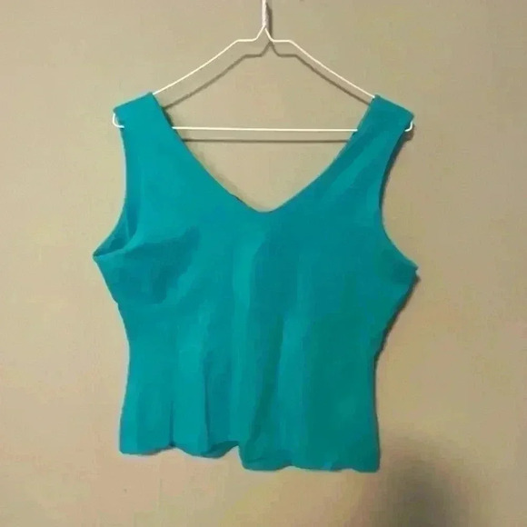 Boden Aqua Color Sleeveless Top Size 16 - Picture 3 of 3